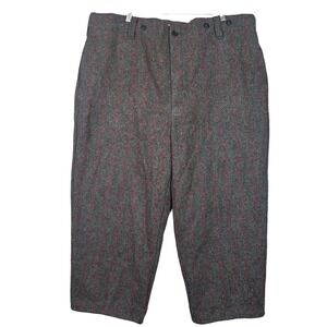 Woolrich Wool Hunting Pants Mens 44 Gray Plaid Heavyweight Field Outdoor Vintage